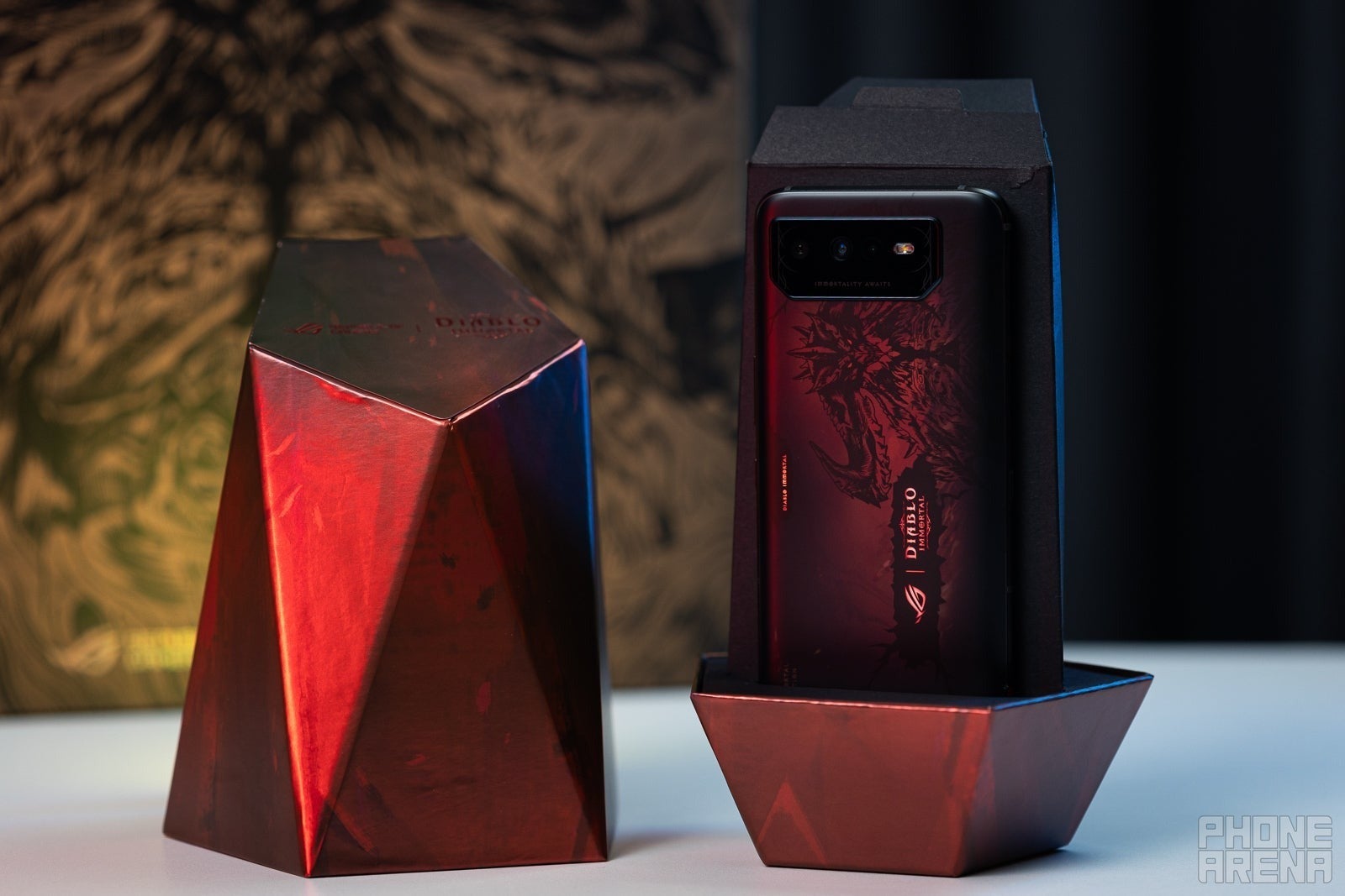 ROG Phone 6 Diablo Immortal Edition&amp;nbsp;(Image credit - PhoneArena) - From ROG to Beige: iPhone, Galaxy, and Pixel are killing smartphone personality