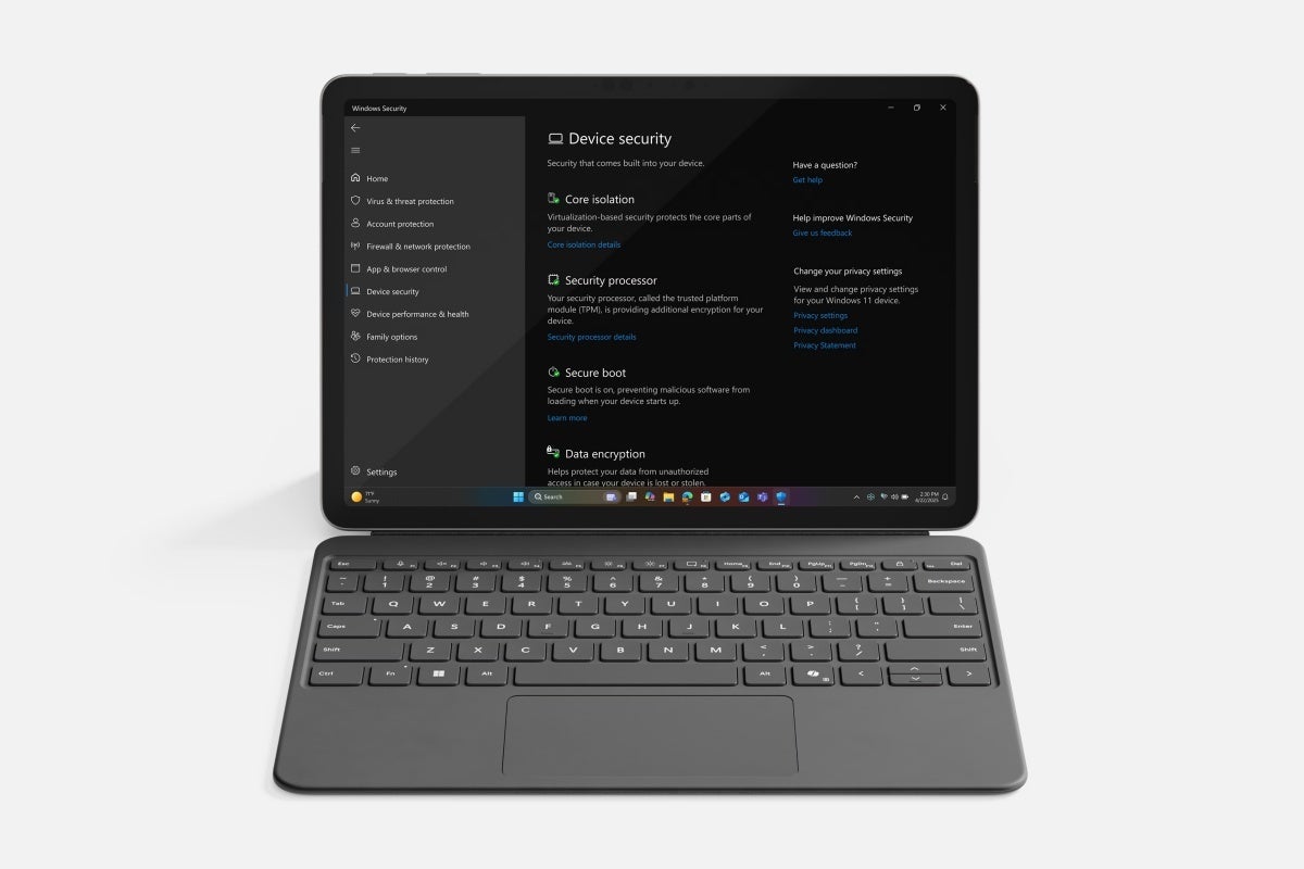 Microsoft Surface Pro 12 tablet with keyboard