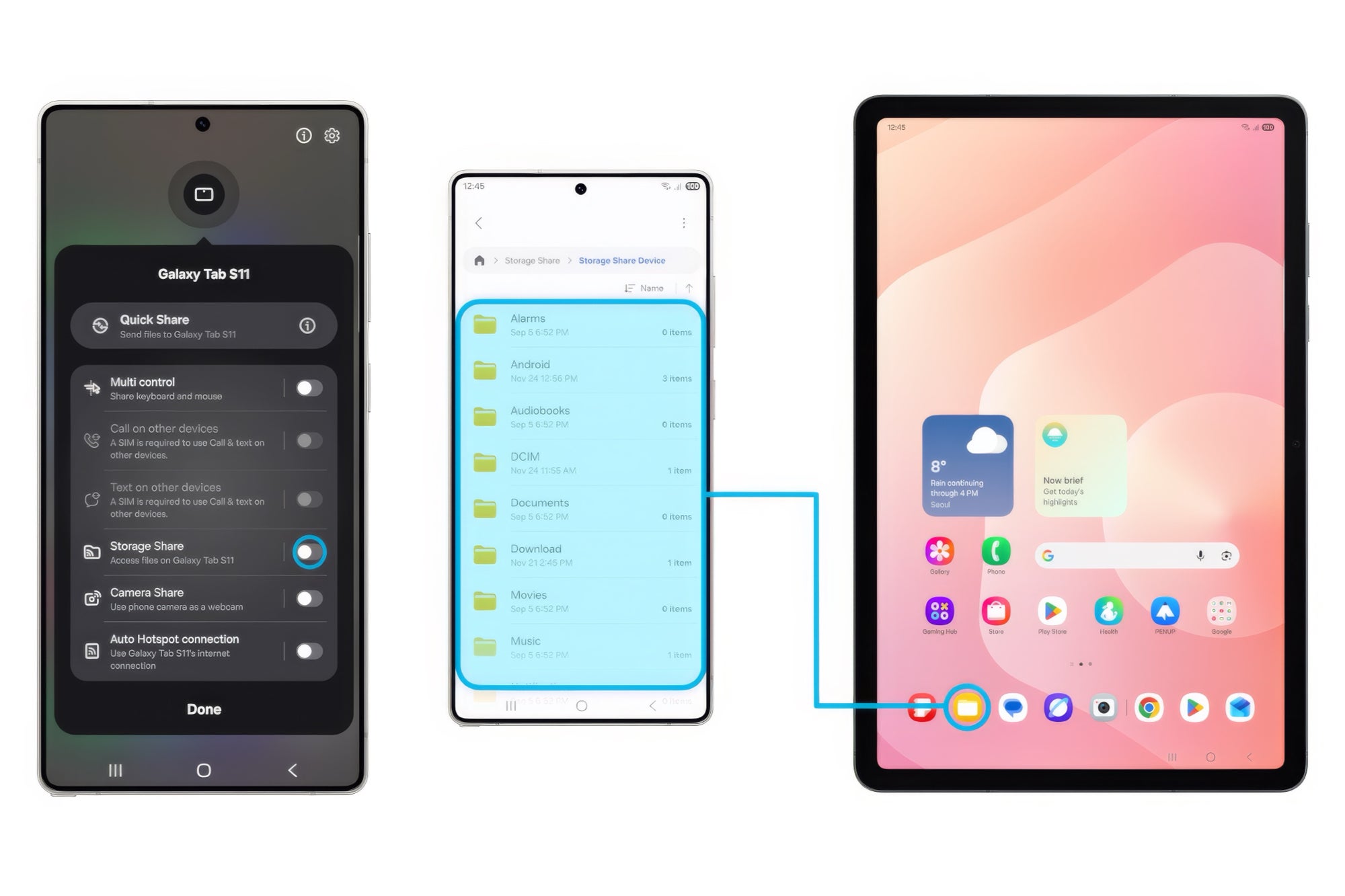 Storage Share feature in OneUI 8.5