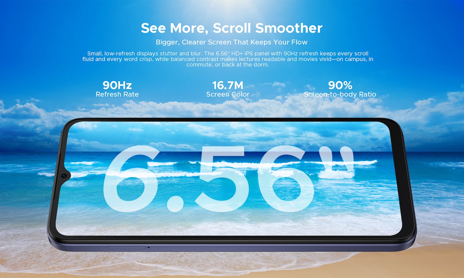 Practical budget phone, big battery, modern display - the Doogee Note 56 Plus