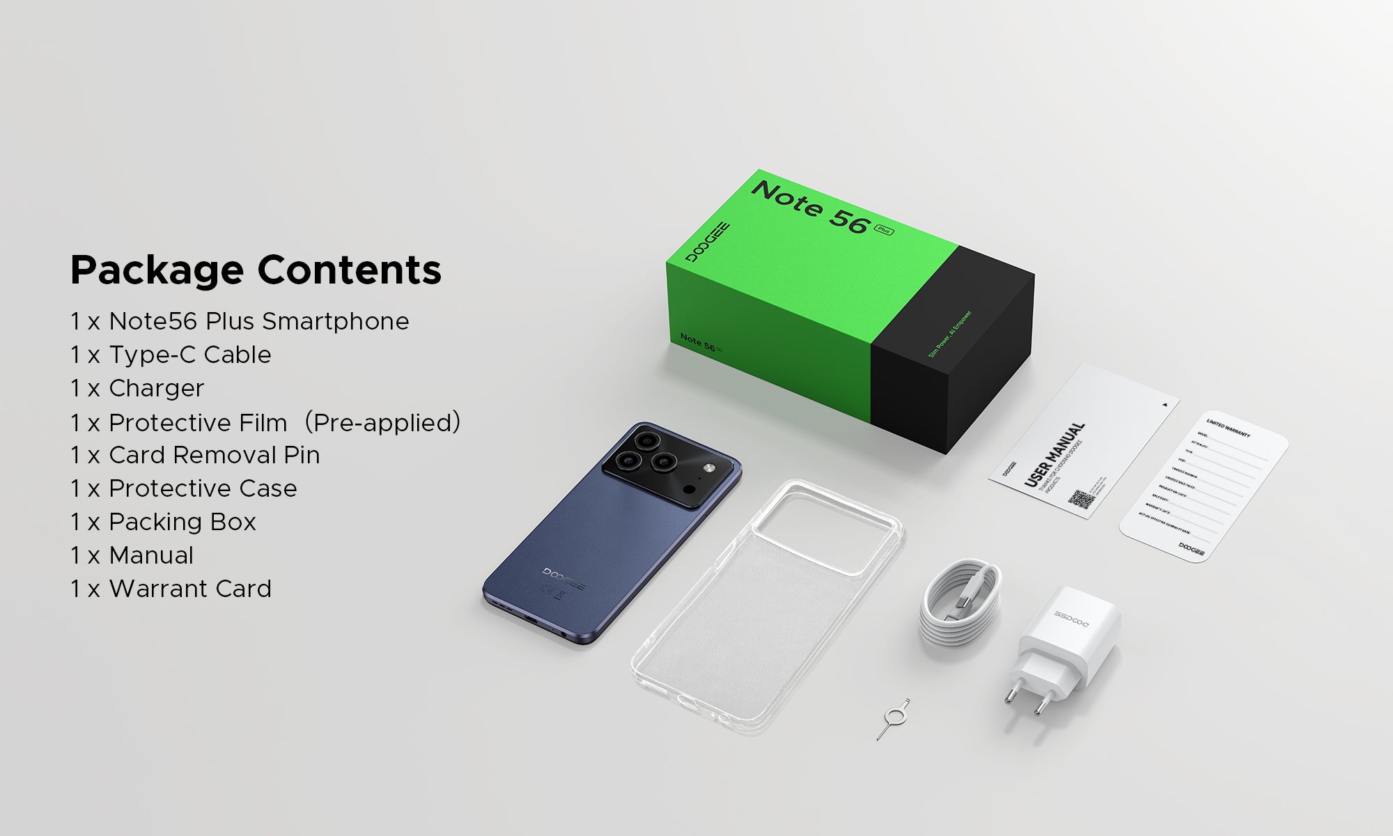 Practical budget phone, big battery, modern display - the Doogee Note 56 Plus