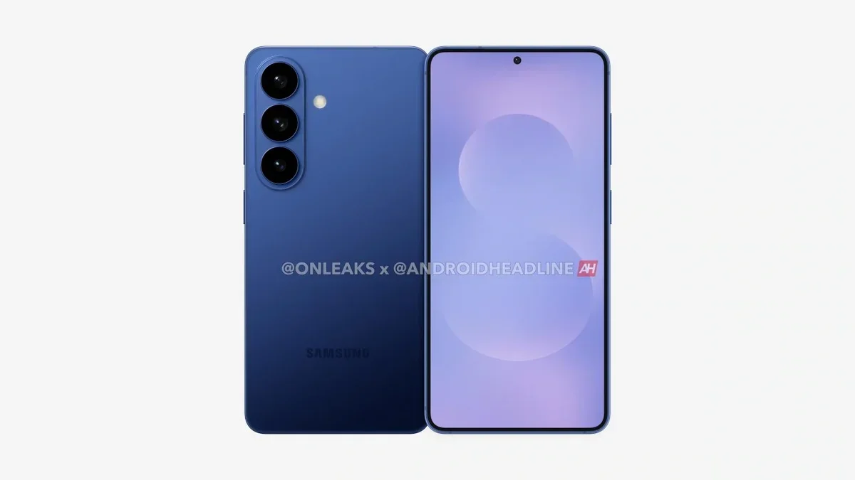 Galaxy S26 render. | Image Credit - OnLeaks and Android Headlines - Galaxy S26 may miss a major camera upgrade, and the real story goes deeper than leaks suggest