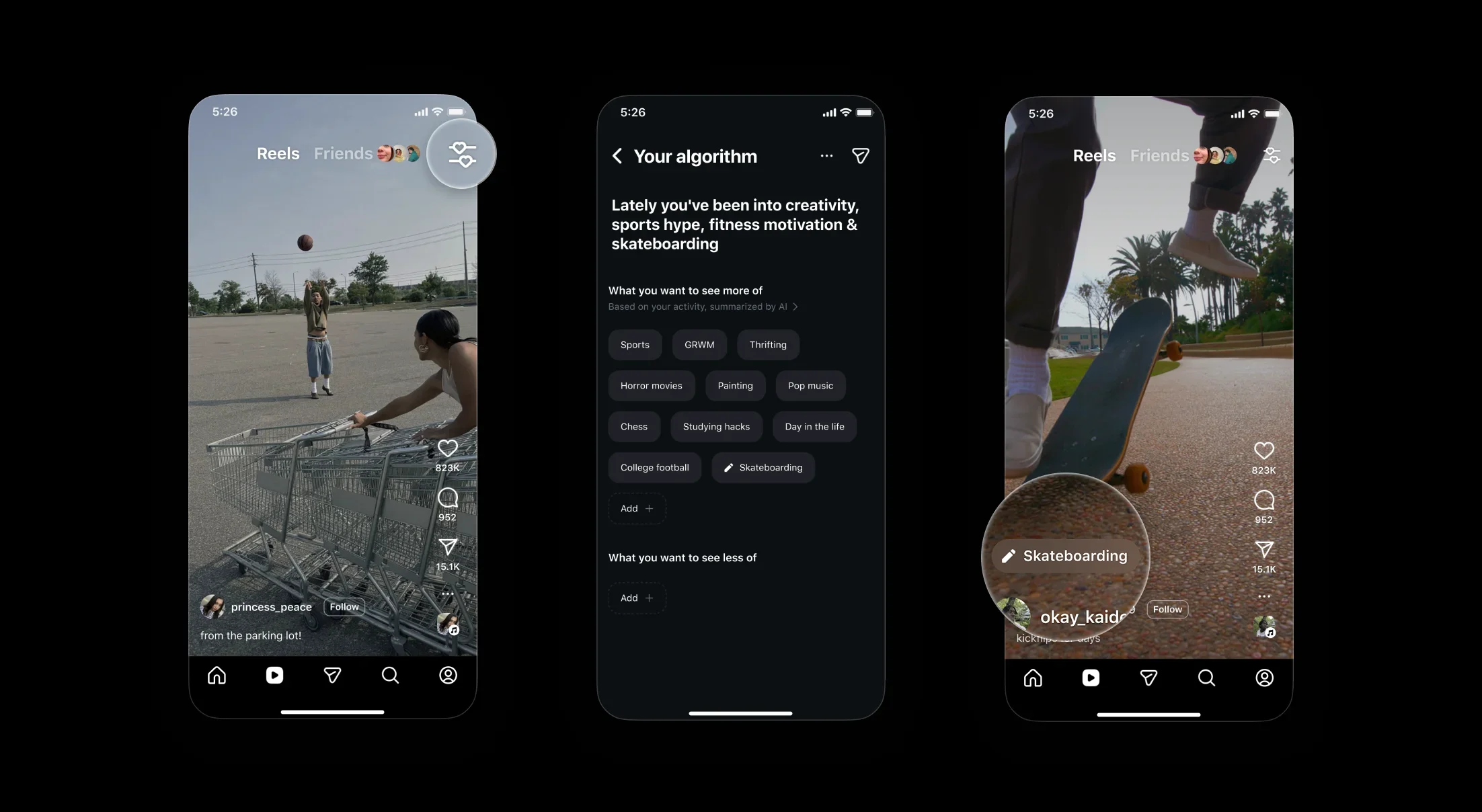 You can access the new menu from any Reel. | Image credit – Instagram - Instagram is giving you the reins for its algorithm with a Reels update
