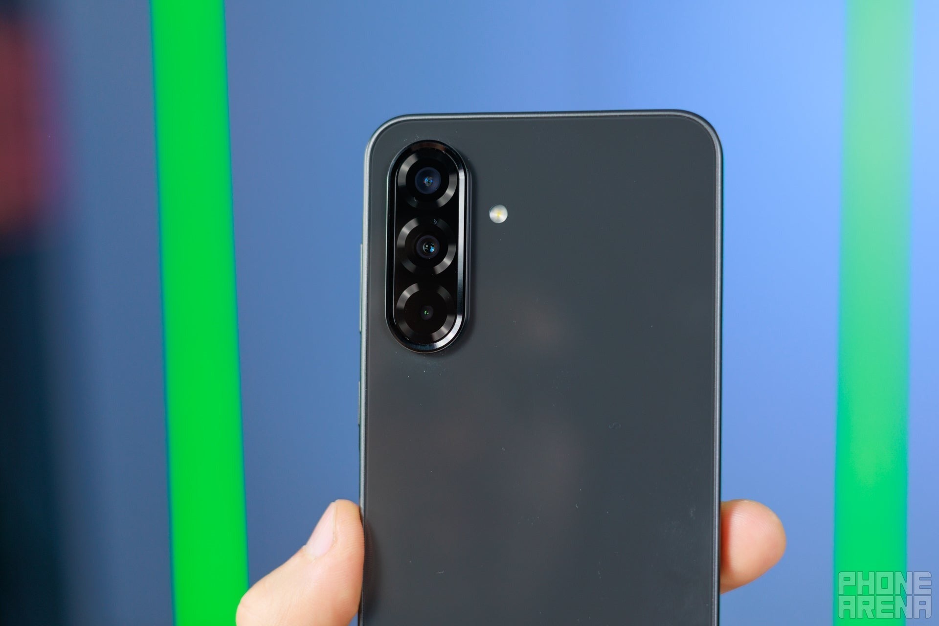 Close-up of Samsung Galaxy A36 rear camera module