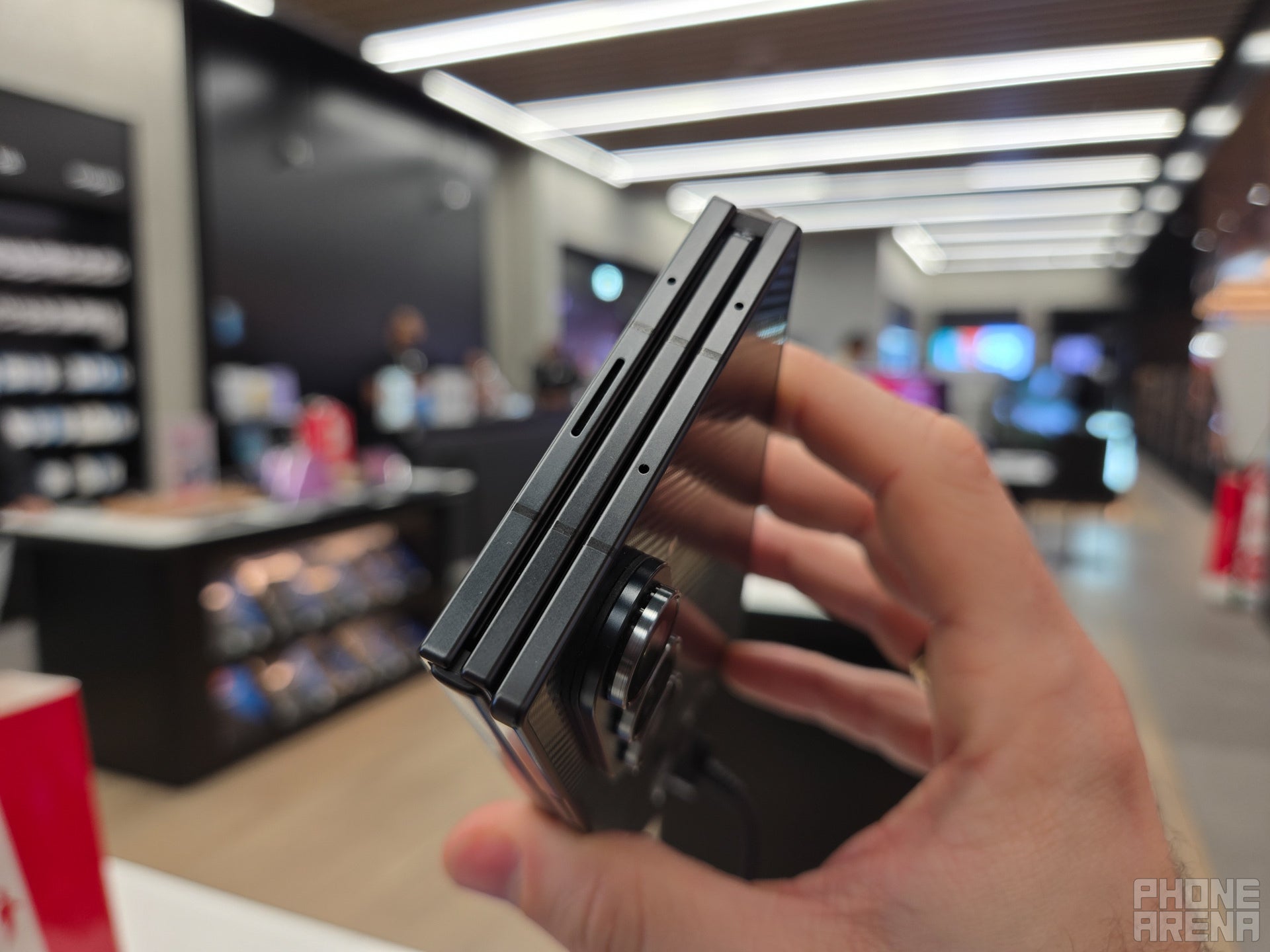 When folded, the Galaxy Z Tri-Fold is quite a bulky device. - I used the Galaxy Z TriFold and it has some catching up to do