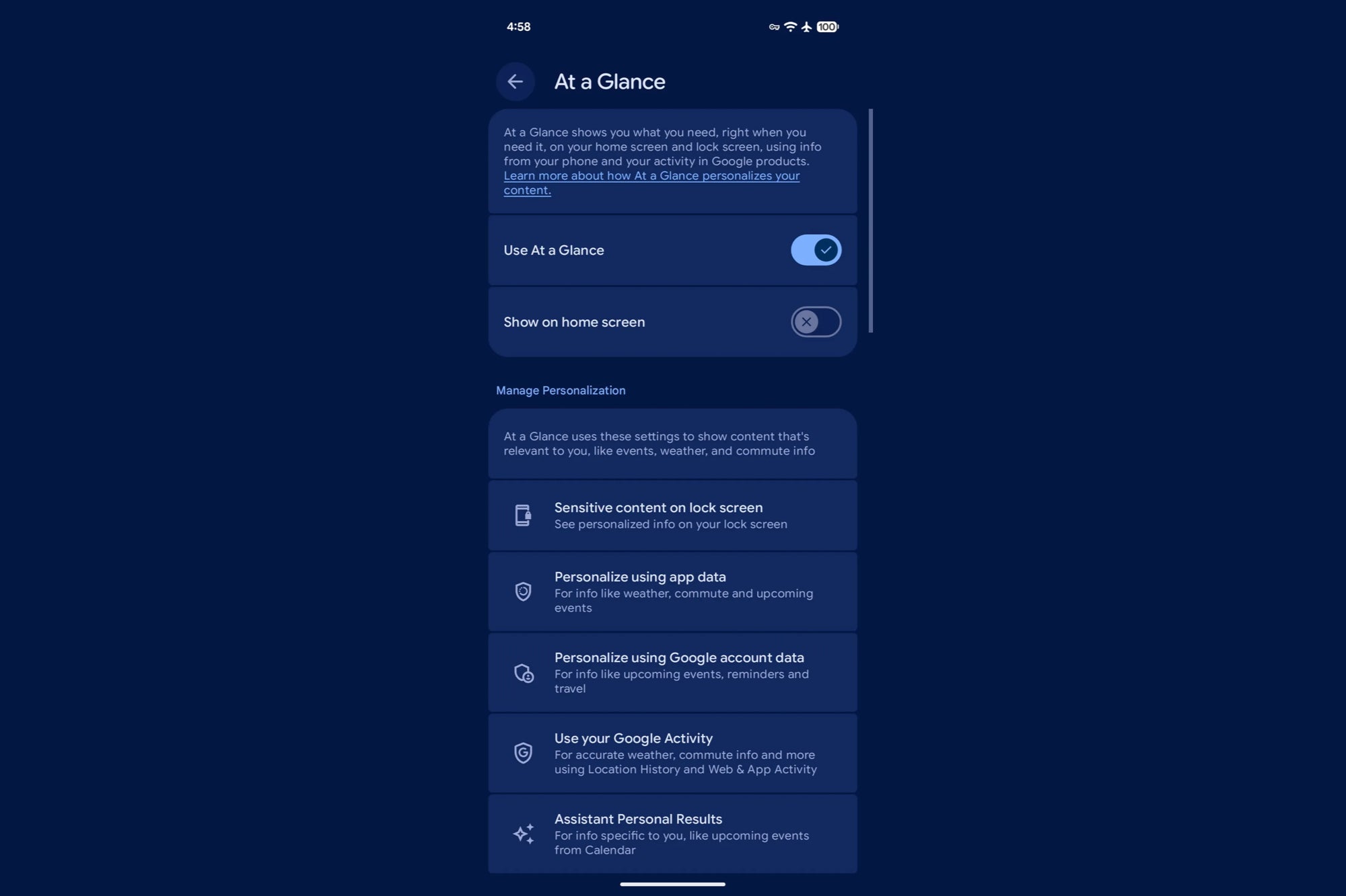 New Pixel At a Glance widget options in QPR3