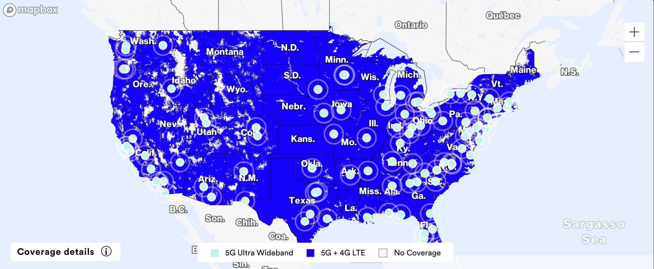 Visible's coverage map. | Image Credit - Visible - Mint Mobile vs Visible: plan prices, phones, and network coverage