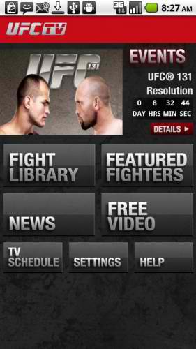 UFC TV app for Android brings you the latest fights and news onto your smartphone