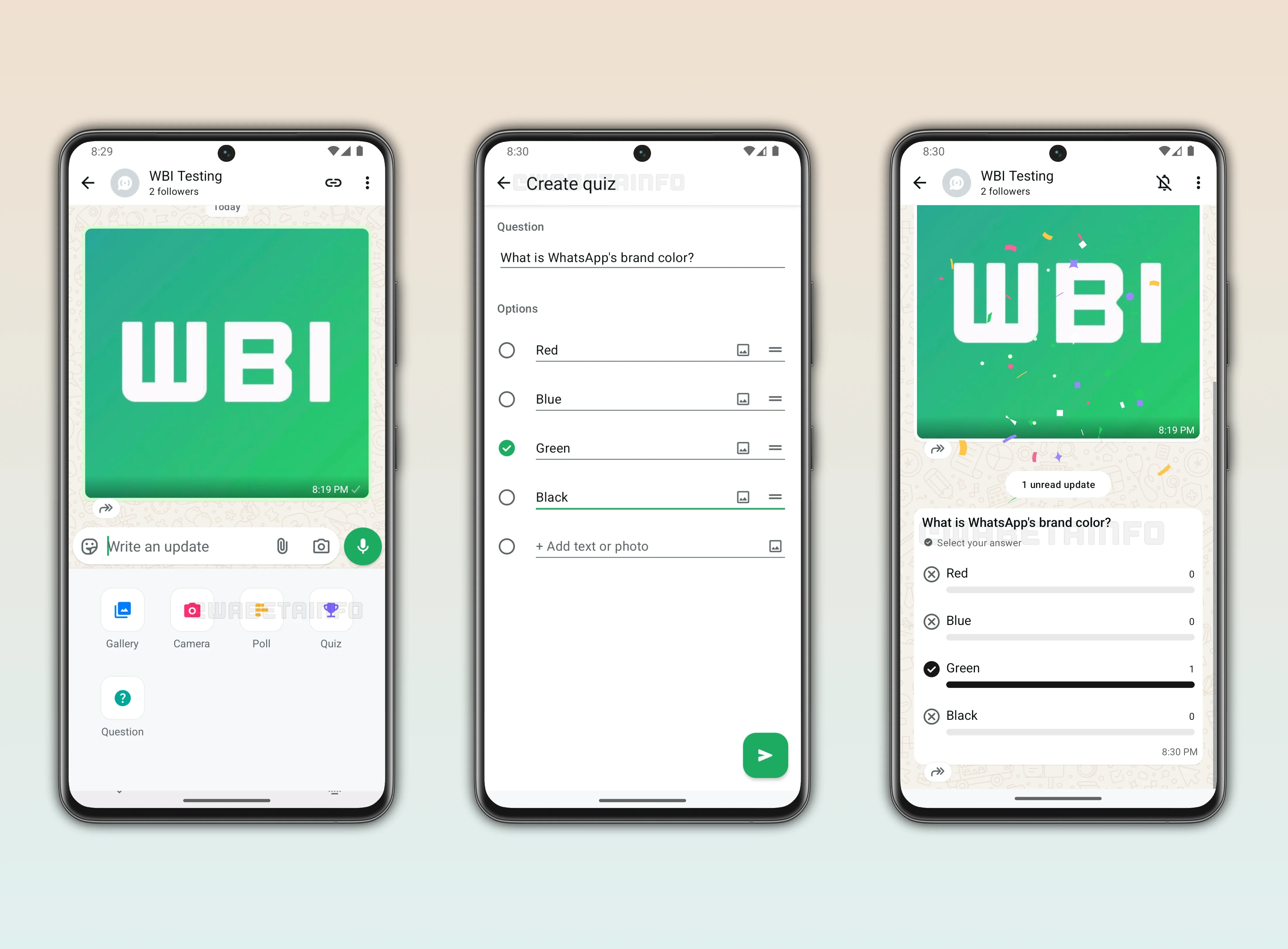 WhatsApp's new quiz feature. | Image credit &ndash; WABetaInfo - WhatsApp Channels may get a fun new feature, which is currently in beta