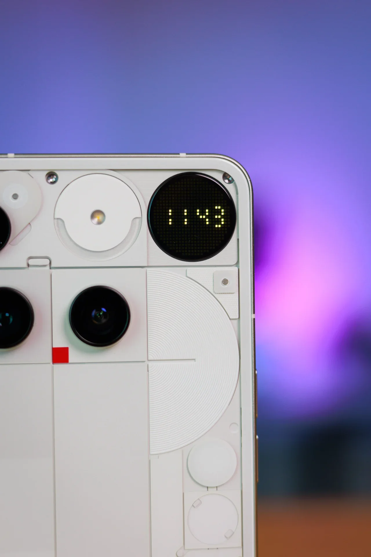 Nothing phone from up close.