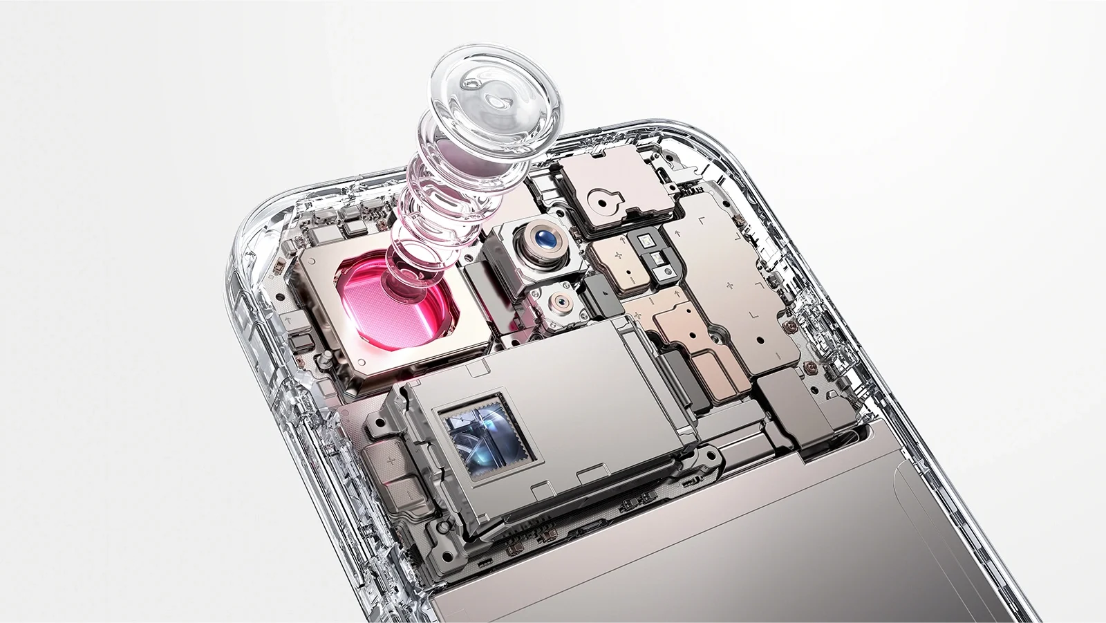 Disassembled phone camera.