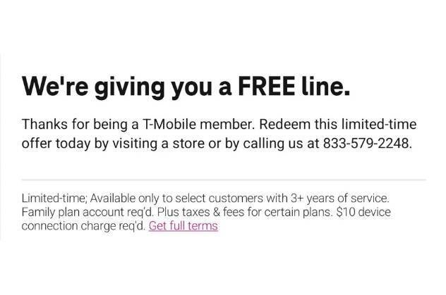 T-Mobile free line