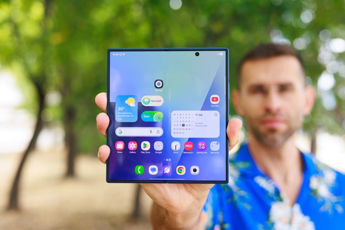 At least for the time being, the Galaxy Z Fold 8 is likely to look a lot like the Z Fold 7. | Image Credit -- PhoneArena - This is how Samsung's first-of-a-kind Galaxy Wide Fold will differ from the Galaxy Z Fold line
