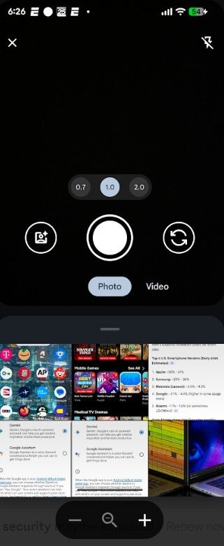 Screenshot of the updated Google Messages app.