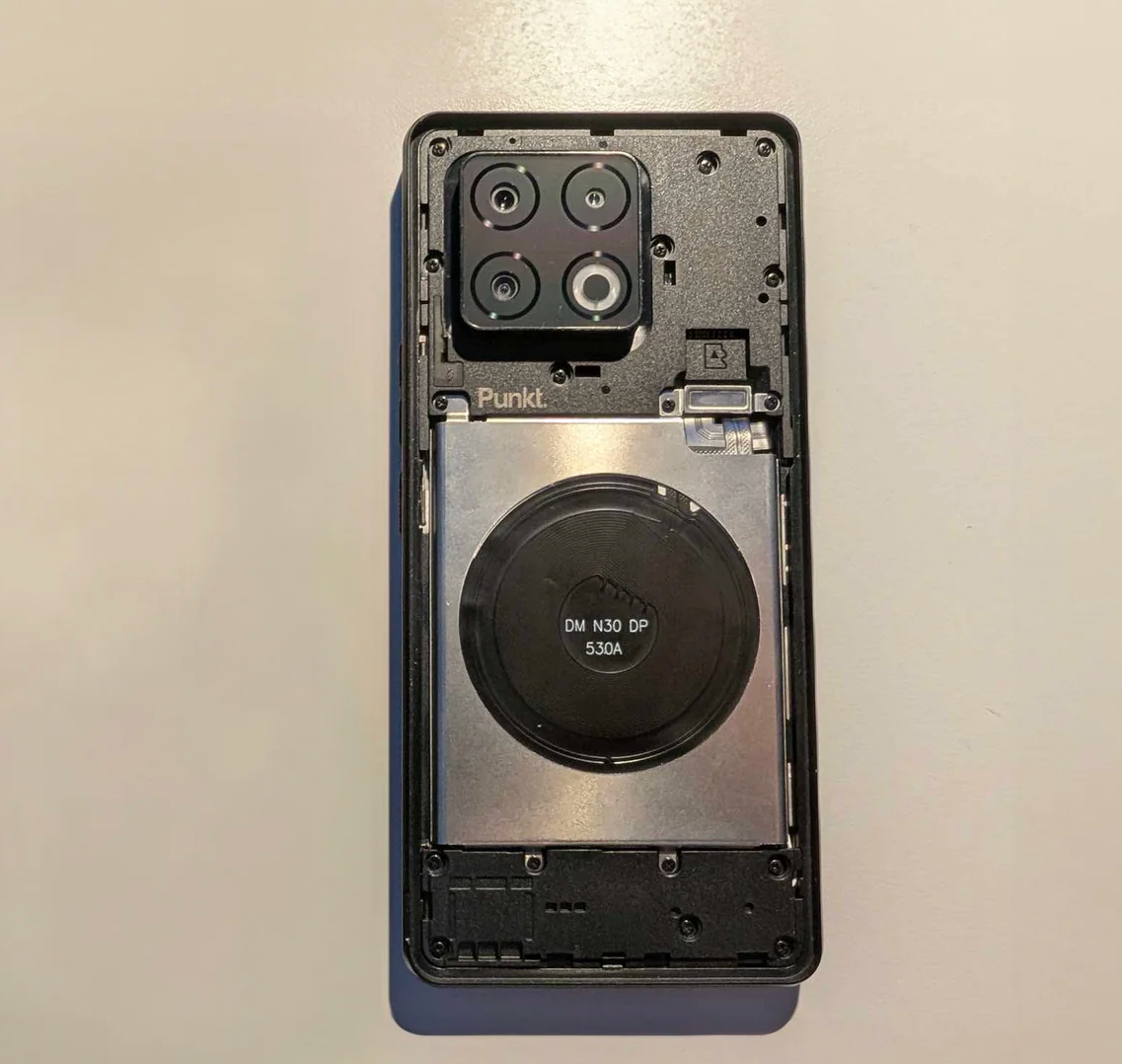 It has a user-replaceable battery. | Image credit &ndash; Punkt - A different kind of Android phone just launched &ndash; it doesn&rsquo;t want your data