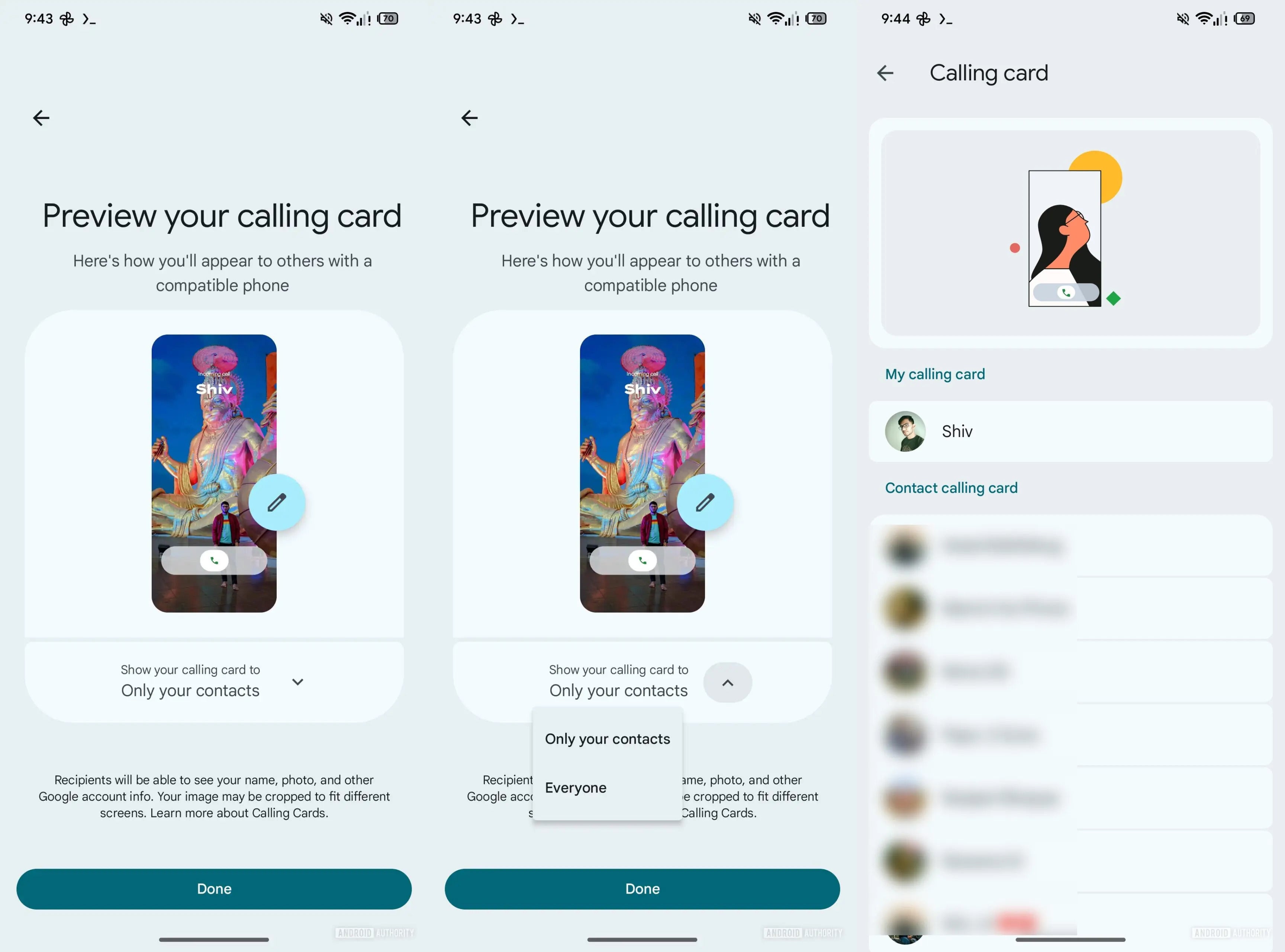 Steps to configure My Calling Card in Phone by Google app.