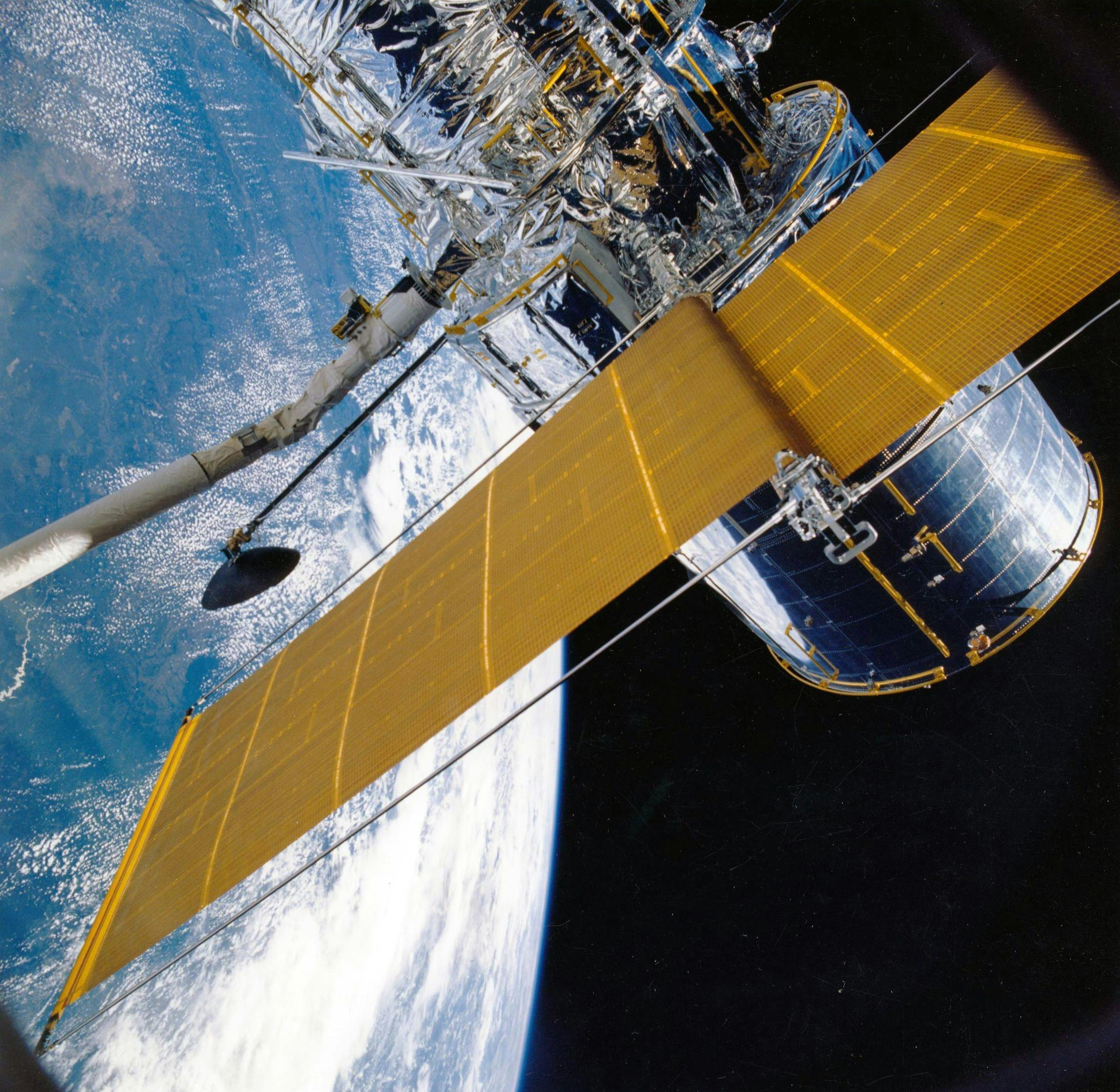 A satellite in space.