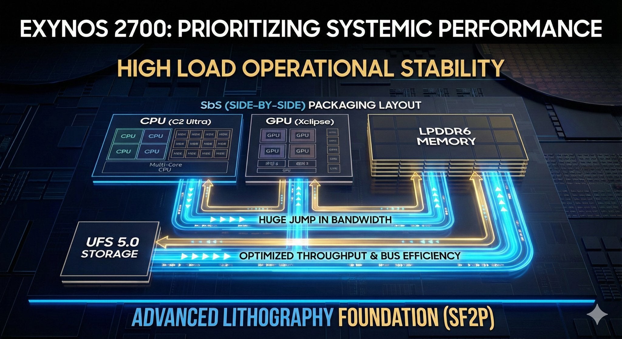The potential structure of the SF2P node. The image is generated with AI. | Image credit &mdash; @Kaulenda on X - Exynos 2700 could help the Galaxy S27 outperform any Snapdragon flagship
