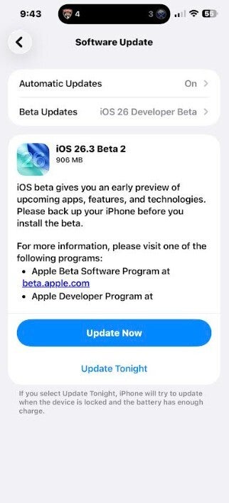 Apple releases iOS 26.3 Beta 2. | Image credit-PhoneArena - Latest iOS 26.3 Beta suggests end-to-end encryption for RCS is getting closer