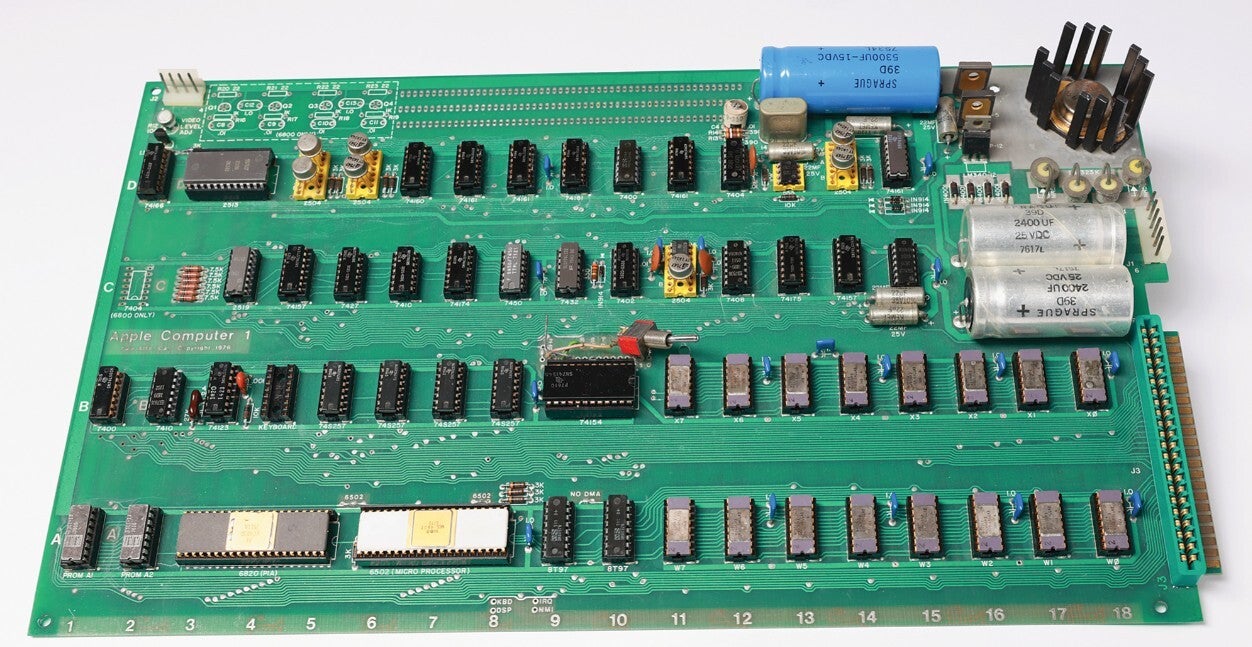 Prototype of Apple-1 circuit board.