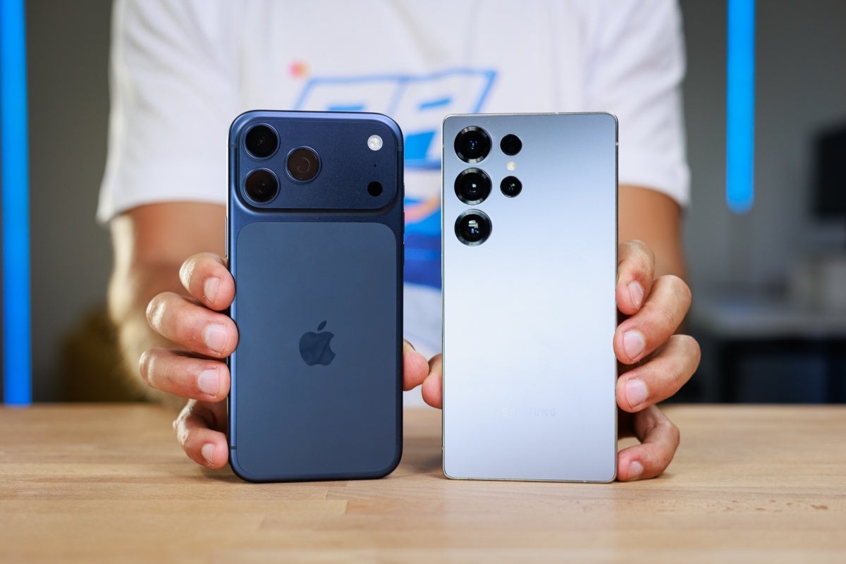 Apple iPhone 17 Pro Max and Samsung Galaxy S25 Ultra