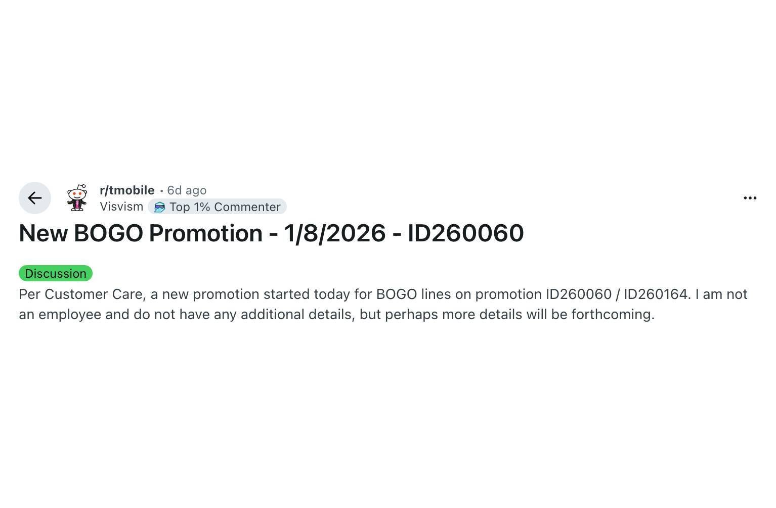 T-Mobile free line BOGO