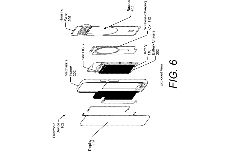 Figure 6 shows how the electronic device is built | Image credit&mdash;Patent for grounding of a removable battery subassembly of an electronic device - The Google Pixel 11 Pro Fold could actually come with a removable battery