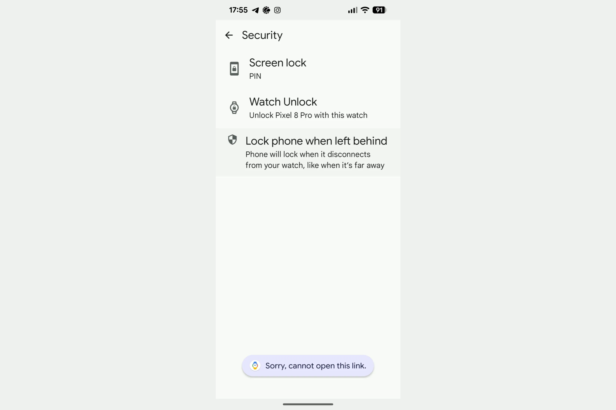 &amp;quot;Lock phone when left behind&amp;quot; alert