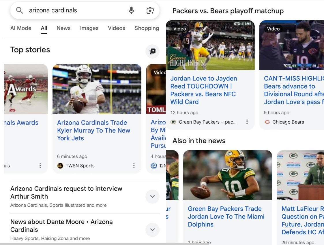 Fake sports headlines for prediction-based content.