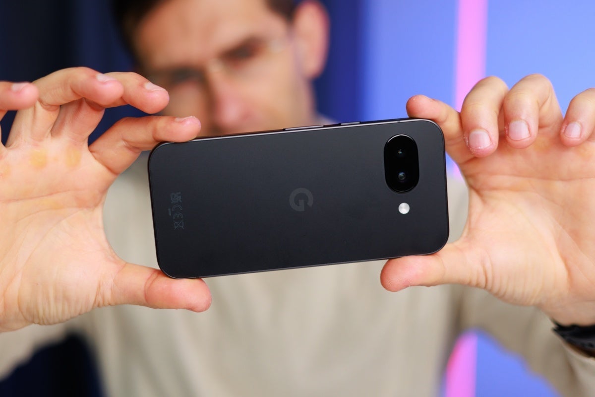 Google Pixel 9a in a user&amp;#039;s hand