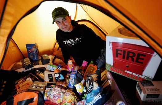 Rob Shoesmith is camping in front of an Apple store in London awaiting the arrival of the iPhone 5 - Man camping in front of an Apple store awaiting the arrival of the iPhone 5