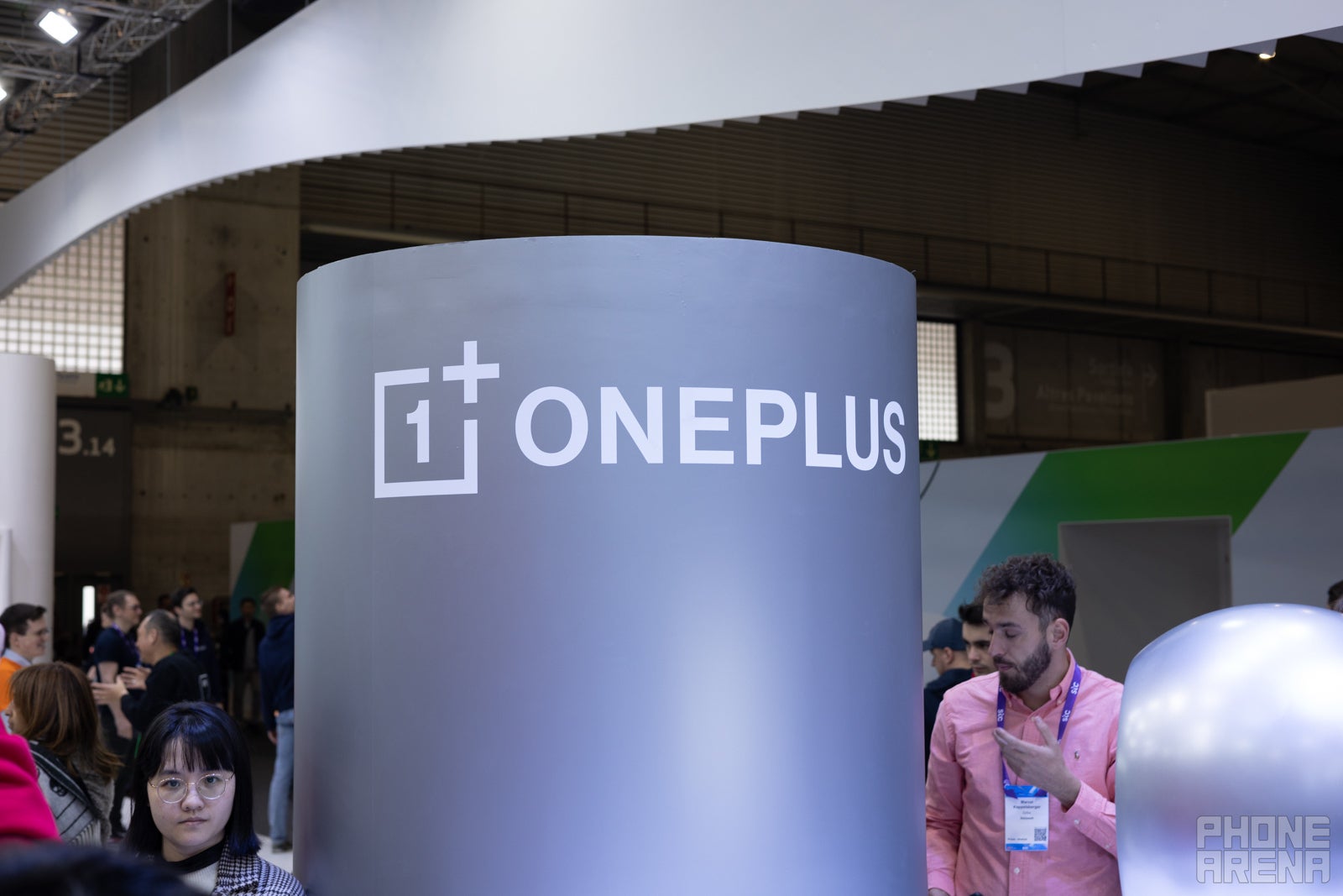 OnePlus booth at a tech event.