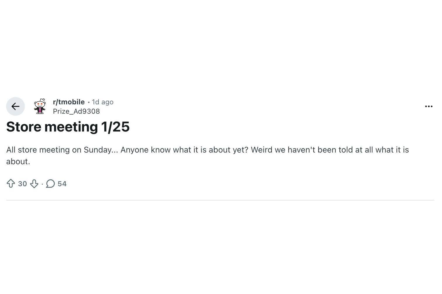 T-Mobile meeting Sunday