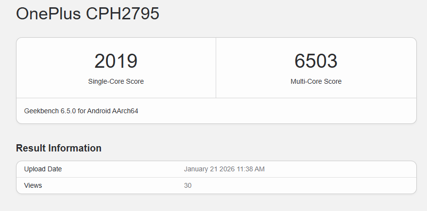 Geekbench listing throws light on the OnePlus Nord 6 processor