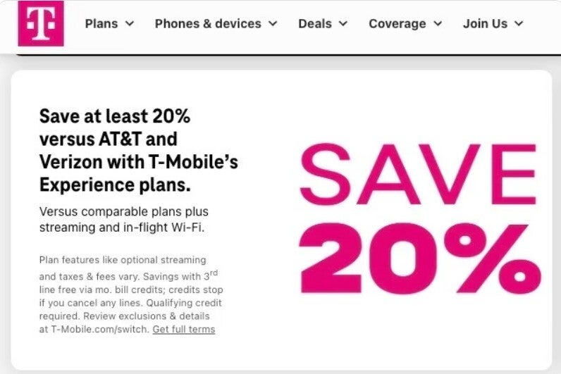 T-Mobile is accused of making misleading claims.