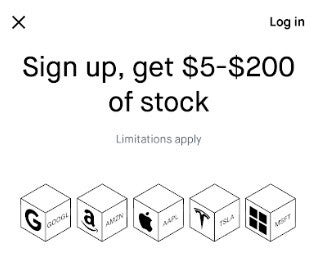 Screenshot from Robin Hood trading app.