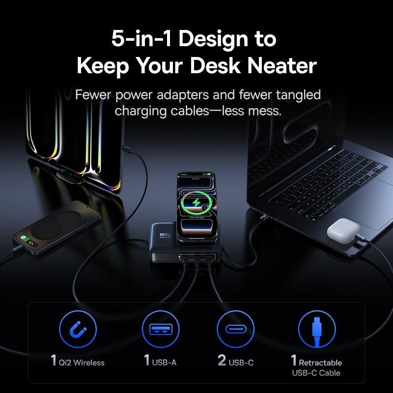 Declutter your work space with zero compromise: Baseus Nomos II is the ultimate power hub