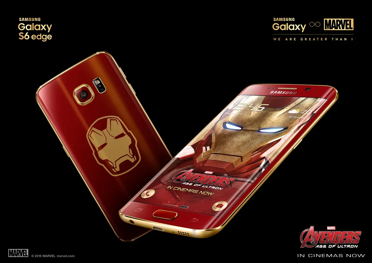 Samsung phone designed as Iron Man.