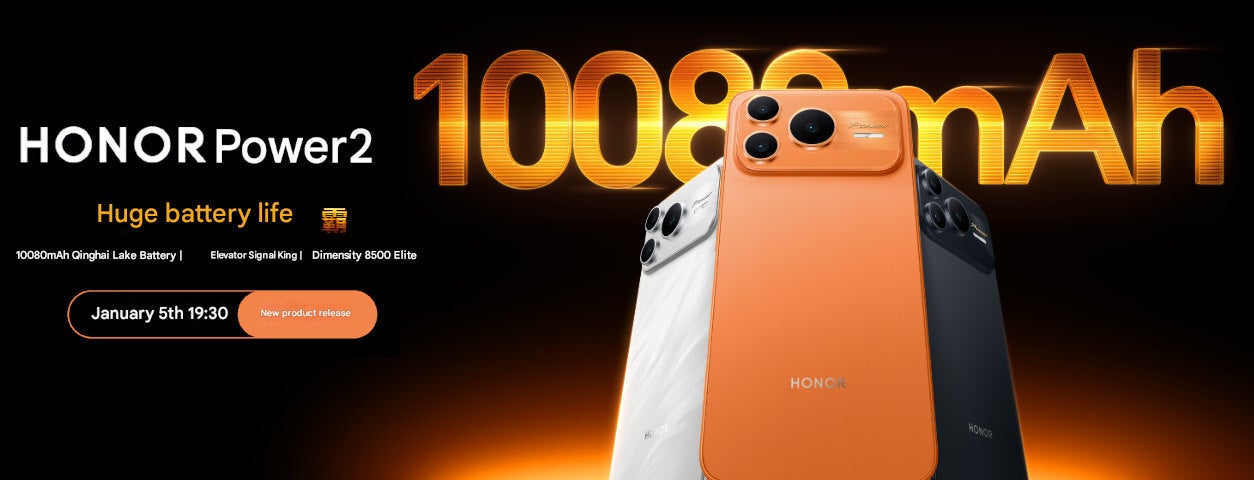 The Honor Power 2 was unveiled in China with a massive 10080mAh silicon-carbon battery | Image by Honor - When can we expect a Samsung Galaxy phone with a solid-state battery?