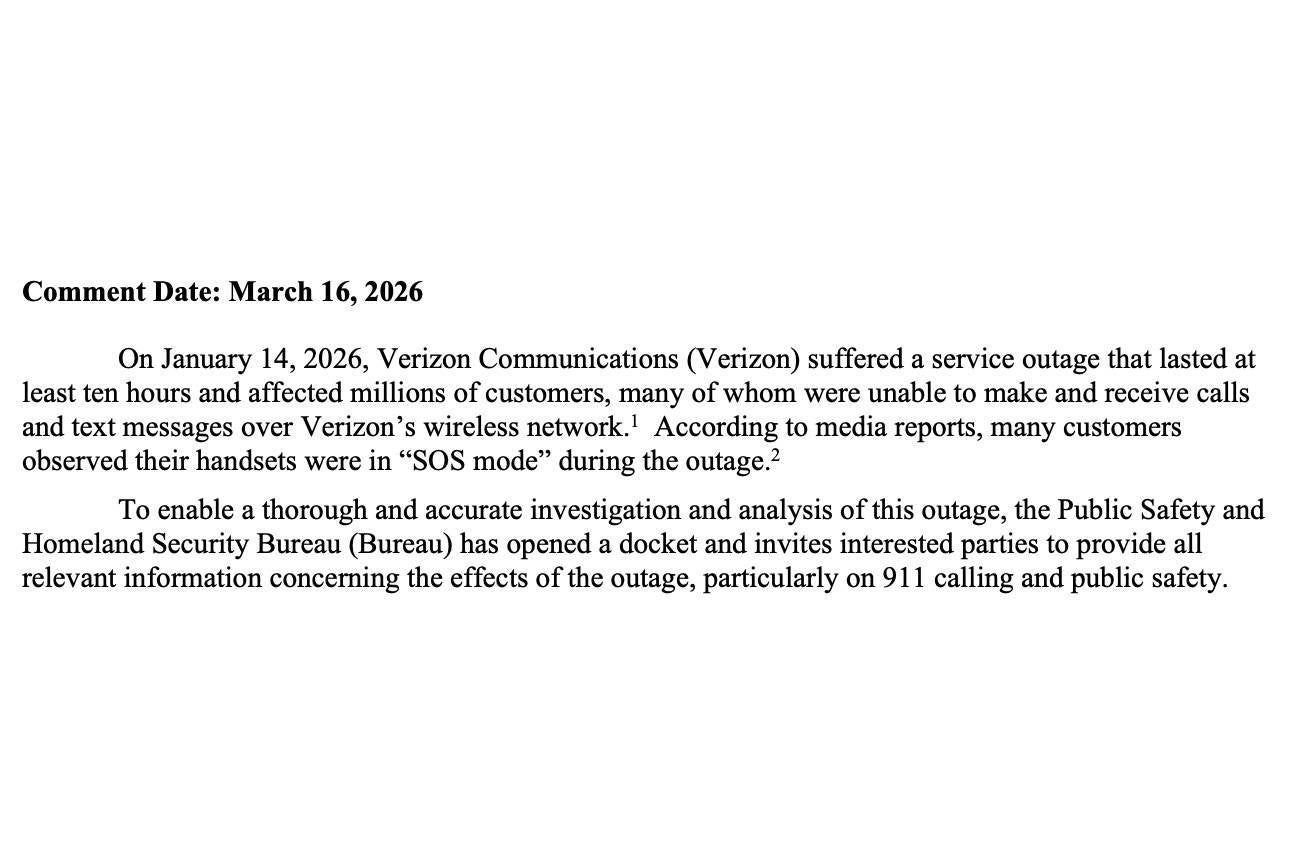FCC investigating Verizon outage
