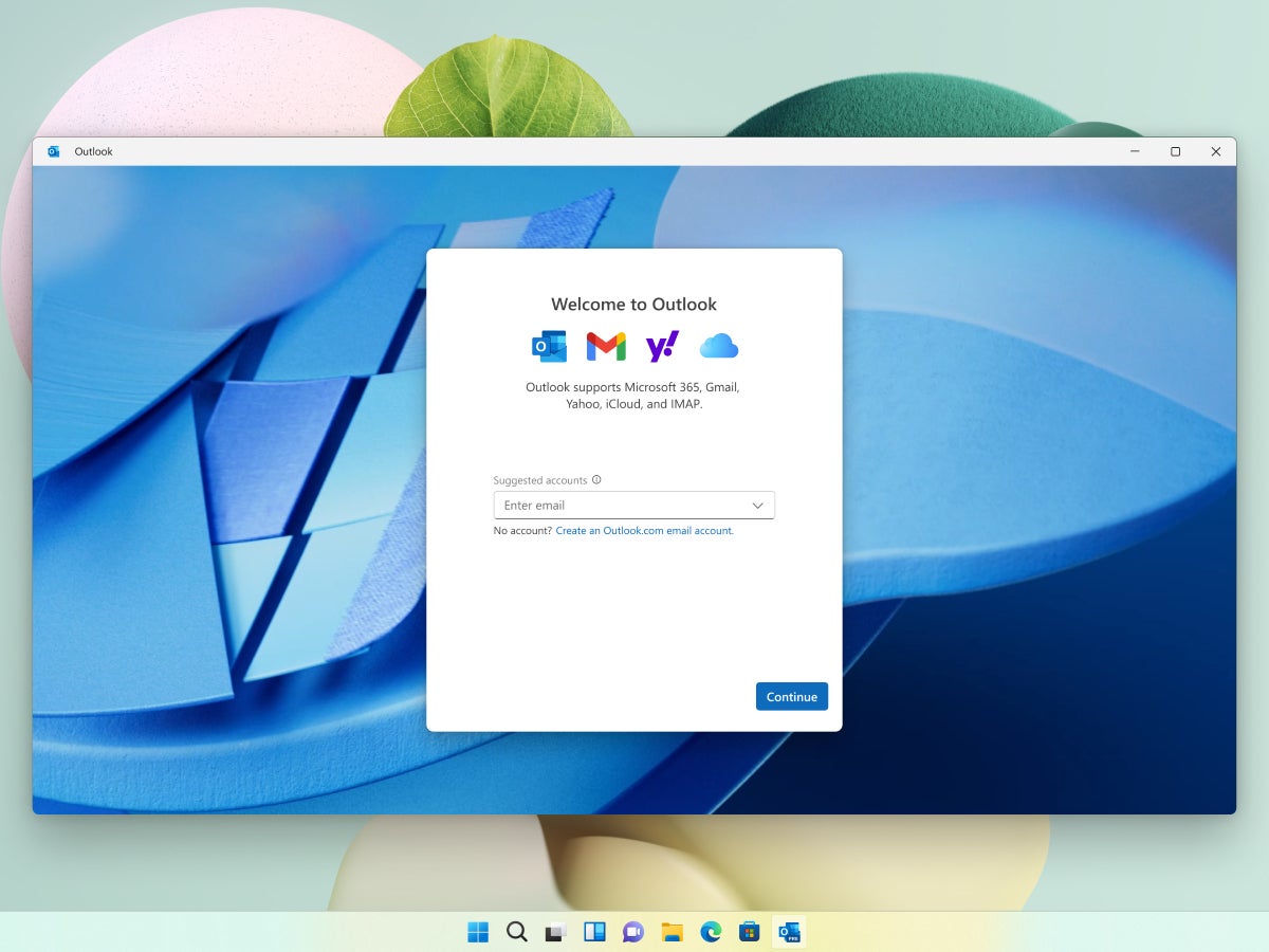 Signing into Microsoft Outlook