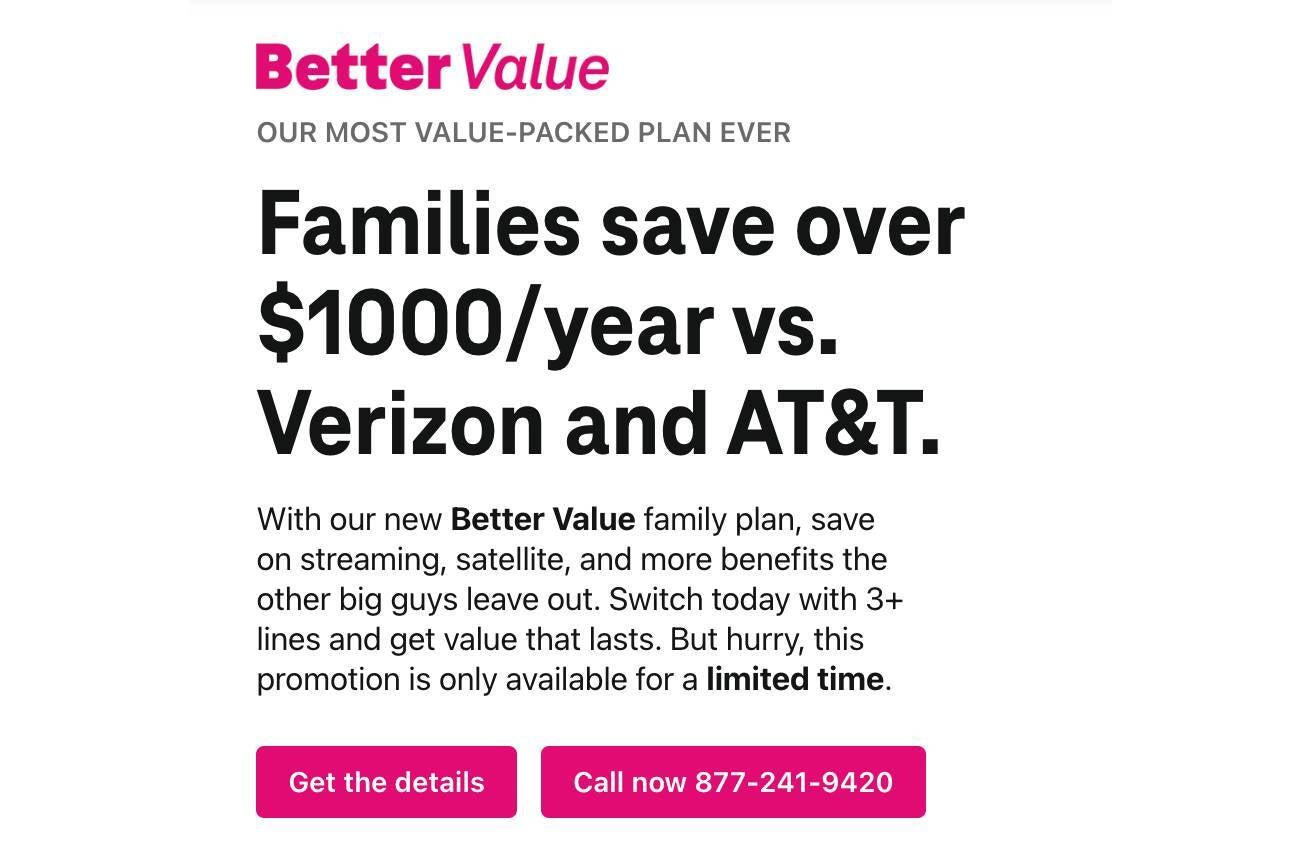 Verizon says T-Mobile's claims about savings are misleading. - Verizon's dispute with T-Mobile about misleading claims reaches a fever pitch