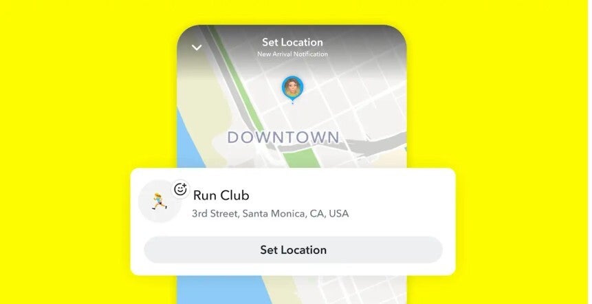 Snapchat's arrival notification feature lets others know when you have returned from a night out. | Image credit-Snapchat - Need to tell someone when you arrive at your non-home destination? This app does it for you