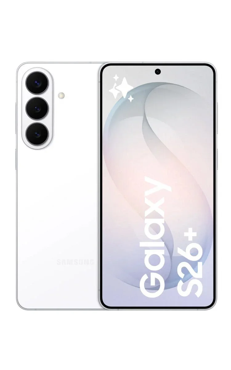 Galaxy phone in white.
