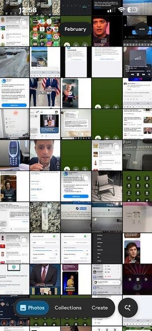 Screenshot of Google Photo app on iOS with new floating toolbar.