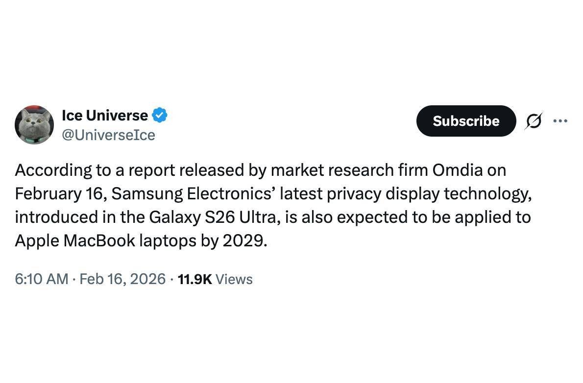apple copying galaxy s26 ultra privacy display