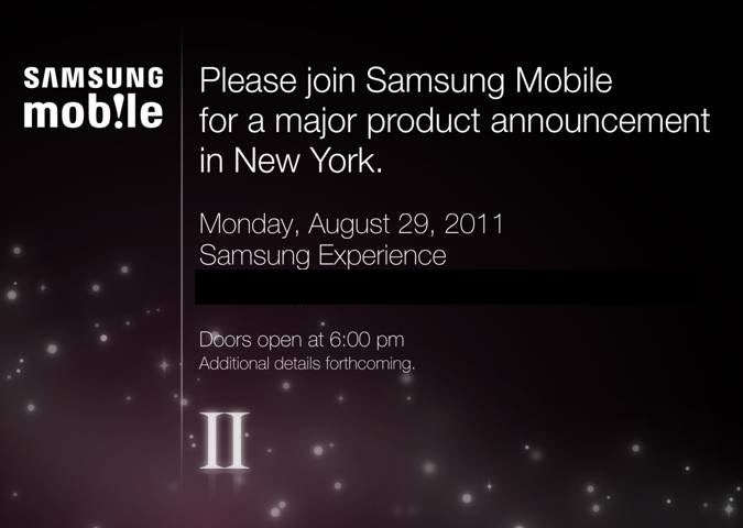 Samsung sending invitations for a “major product announcement” on August 29th, could it be the US debut of the Samsung Galaxy S II?