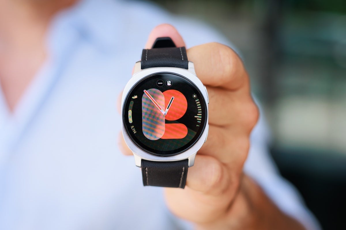 Samsung Galaxy Watch 8 in a user&amp;#039;s hand