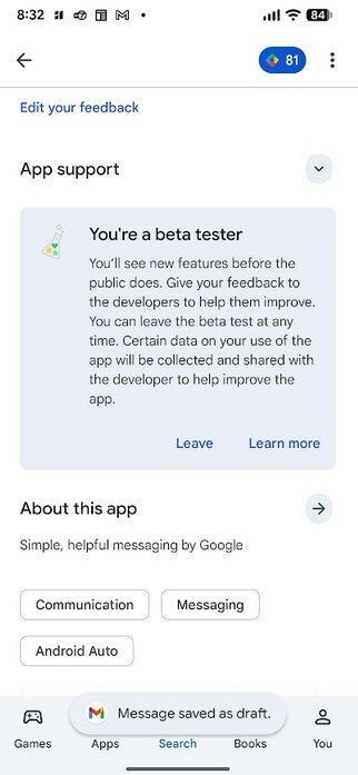 You might want to become a Beta tester for first-party Google apps on Android. | Image by PhoneArena - Change to Google Messages app makes group creation faster and easier