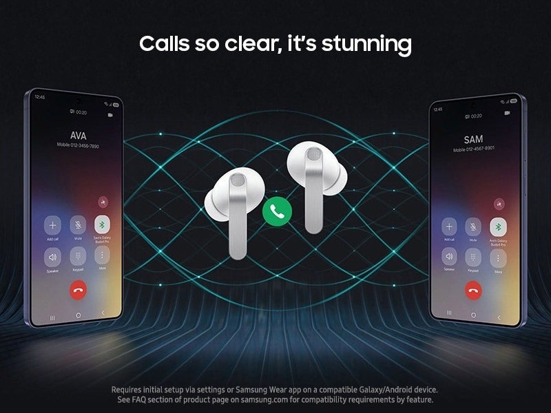 Dual-band Bluetooth for clearer voice | Image by Samsung - The Galaxy Buds 4 Pro are here: new design, new sound, new promises